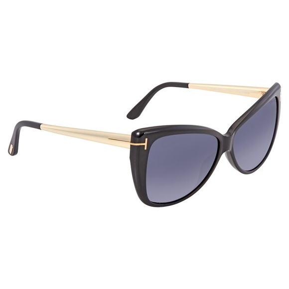 Tom Ford Accessories - New TOM FORD Cat Eye Black & Gold Sunglasses
